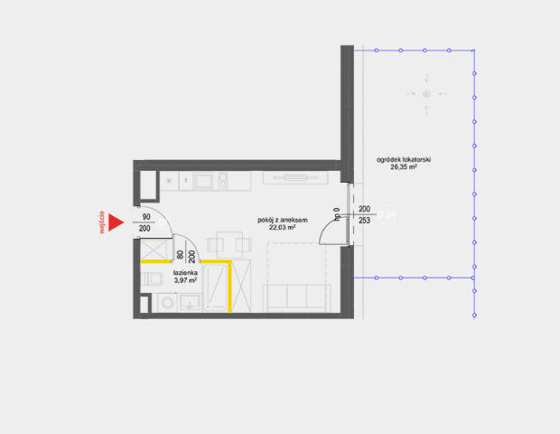 NOWE Mieszkanie 26,42 m2>Białołęka>ul. Białołęcka