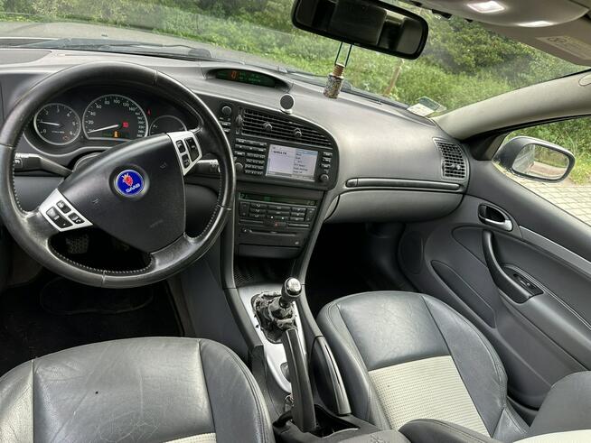 Saab 9-3 150KM, klimatronik, parktronik, pół skóry, nawigacja, nowe turbo