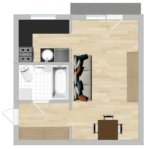 Rojna 50A, Teofilów,przytulna kawalerka z balkonem