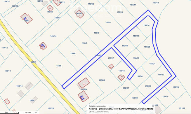 Działka drogowa na sprzedaż Szkotowo