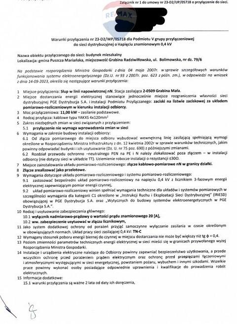 W połowie ogrodzona działka