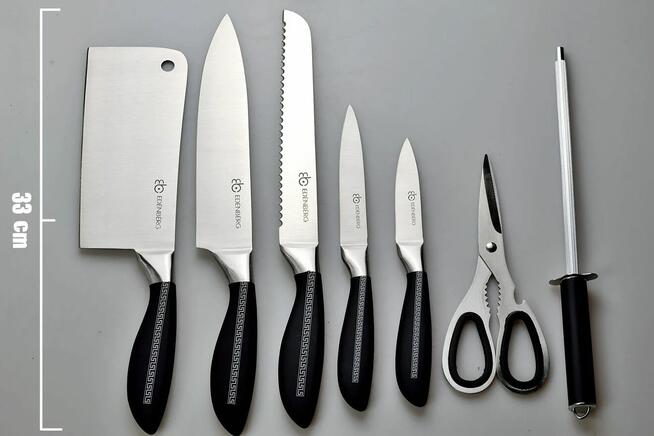 Komplet noży w bloku ZESTAW KUCHENNY DO CHLEBA SZEFA 5 szt.