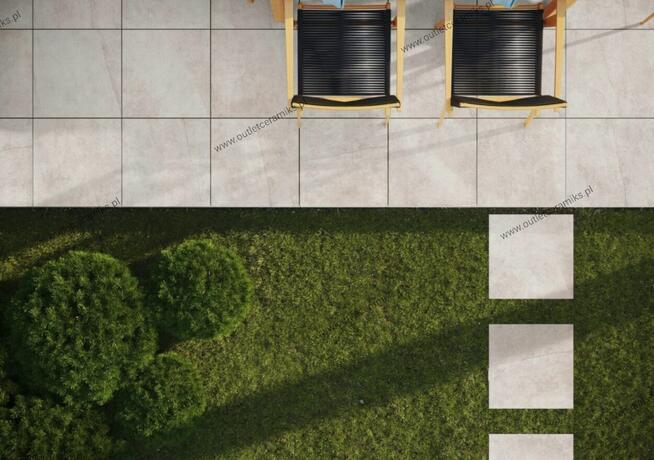 Ceramiczne płyty tarasowe 2cm 120x60 gat.1 City white Cerrad