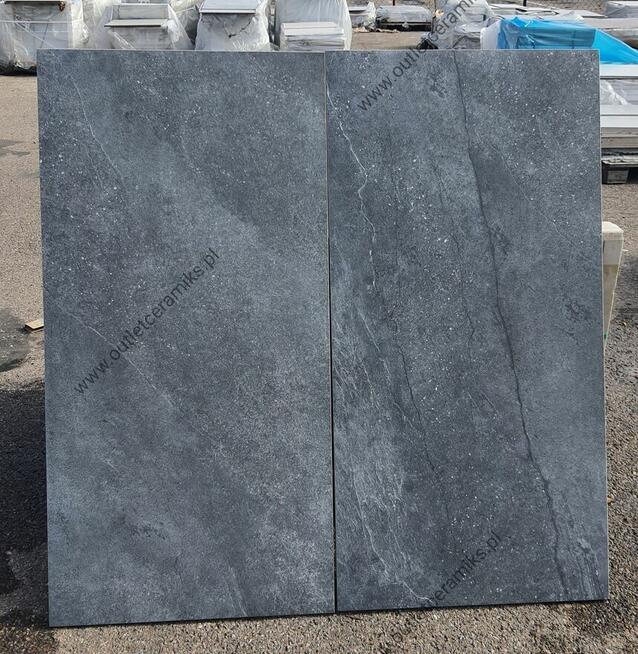 Ceramiczne płyty ogrodowe 2cm 60x60 antracytowe City black