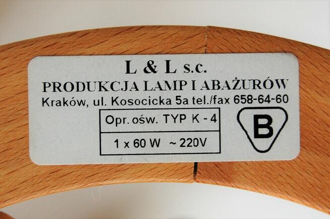 Lampa marynistyczna drewniana kinkiet koło sterowe drewno