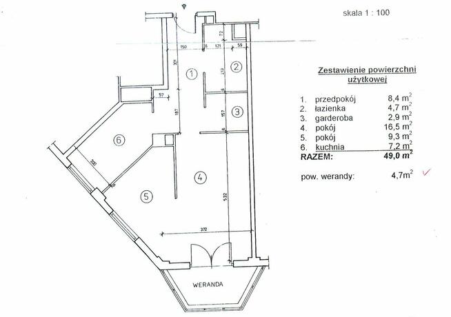 Mieszkanie 49 m2 w Warszawie/Ursynów ul. Belgradzka 12