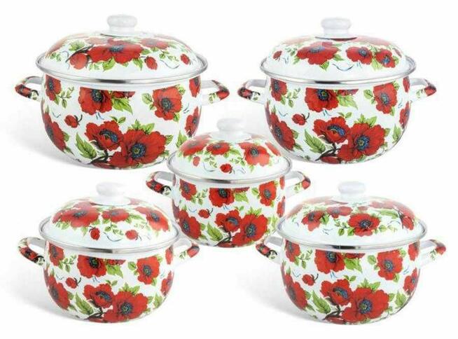 Komplet garnków emaliowanych 18/20/22/24/26cm Zliner ZL8510