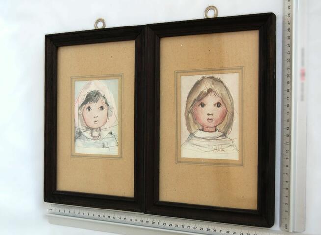 Swietlana Danuta Pawełko 1992 portret dziewczynki akwarela