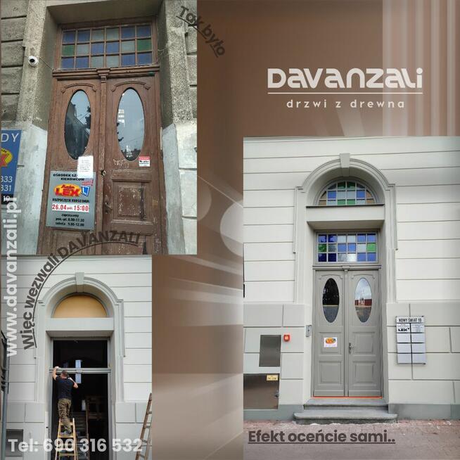 Wykonamy drzwi do kamienicy Davanzali -drzwi z drewna