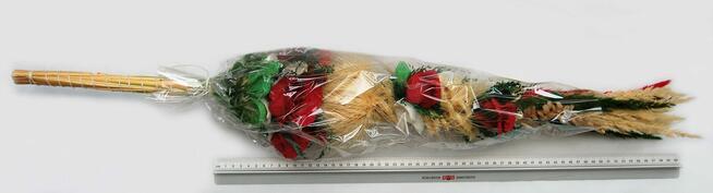 Palma wielkanocna tradycyjna, czerwone róże, 85 cm