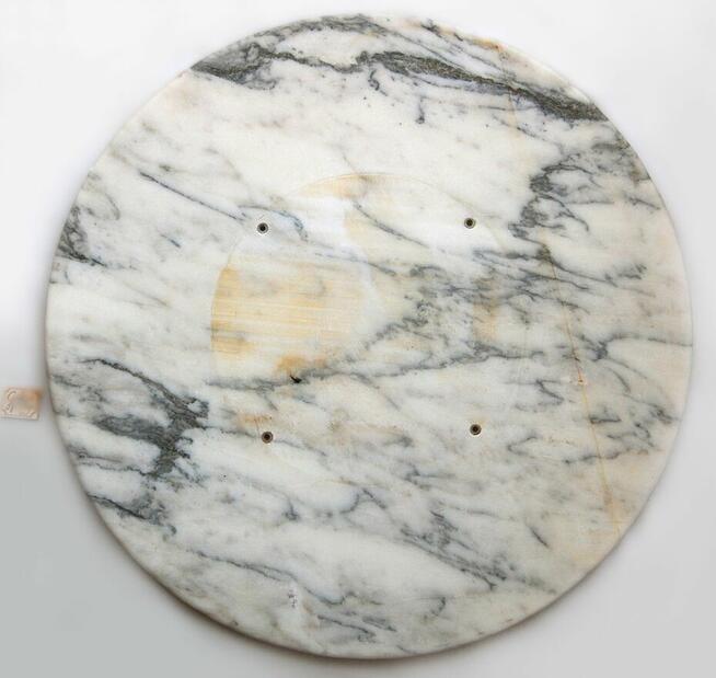 Blat marmurowy okrągły do stolika kawowego 60 cm vintage