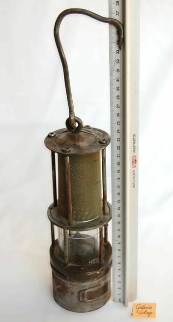 Lampa górnicza HSW 1986, benzynowa, industrial, loft vintage