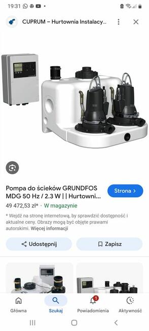 Pompa do ścieków Grundfos