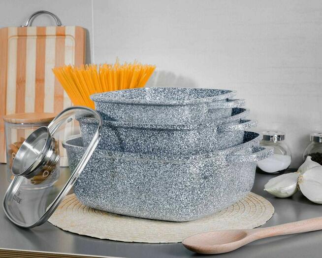 Zestaw 3 brytfann garnków 2,8 / 4,4 / 6.5L ZILNER Grey ZL-7077