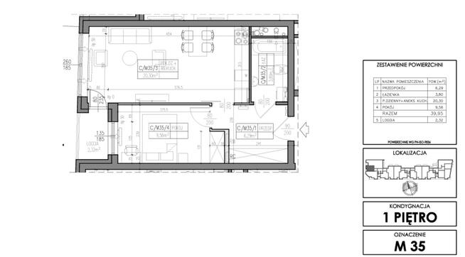 NOWE MIESZKANIE>2 POKOJE>39,95 m2>ul. Klonowa
