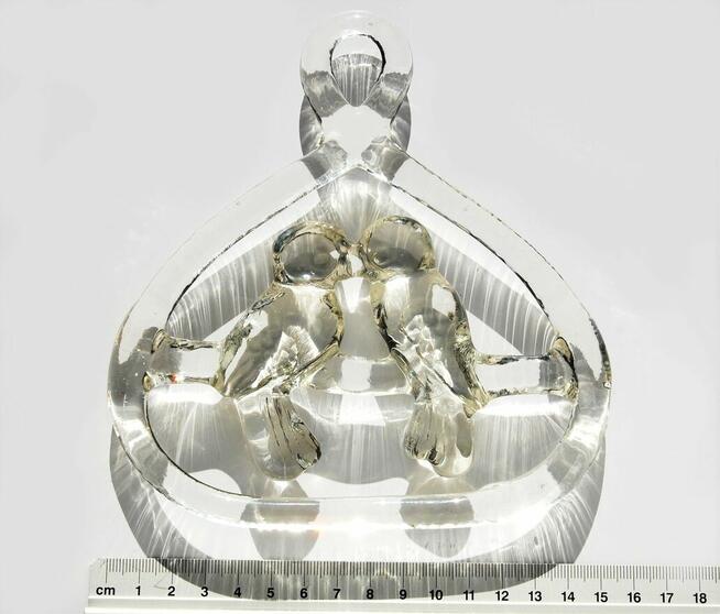 Bertil Vallien, Kosta Boda, ptaki, szklana zawieszka do okna