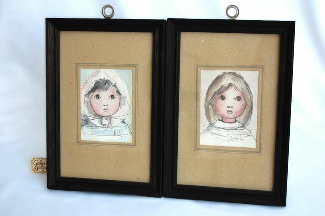 Swietlana Danuta Pawełko 1992 portret dziewczynki akwarela