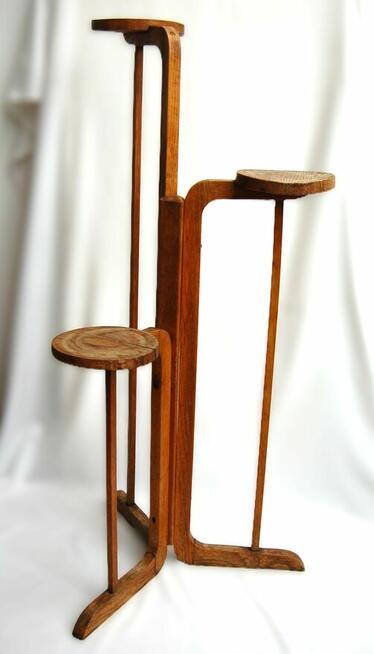 Kwietnik drewniany, stojący, art deco, dwudziestolecie