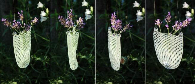 Zawieszka do okna, flakon, szkło, rękodzieło, Bornholm Dania