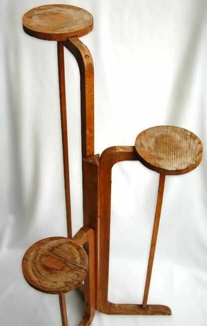 Kwietnik drewniany, stojący, art deco, dwudziestolecie