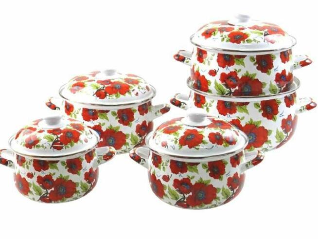 Komplet garnków emaliowanych 18/20/22/24/26cm Zliner ZL8510