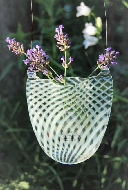 Zawieszka do okna, flakon, szkło, rękodzieło, Bornholm Dania