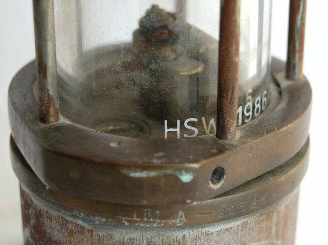 Lampa górnicza HSW 1986, benzynowa, industrial, loft vintage