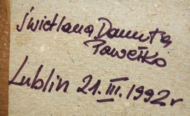 Swietlana Danuta Pawełko 1992 portret dziewczynki akwarela