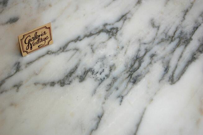 Blat marmurowy okrągły do stolika kawowego 60 cm vintage