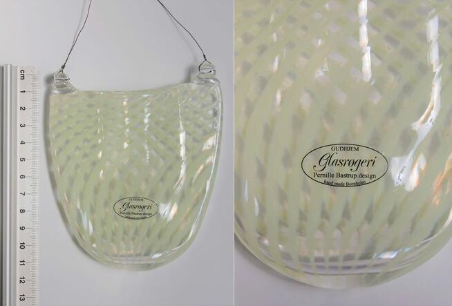 Zawieszka do okna, flakon, szkło, rękodzieło, Bornholm Dania