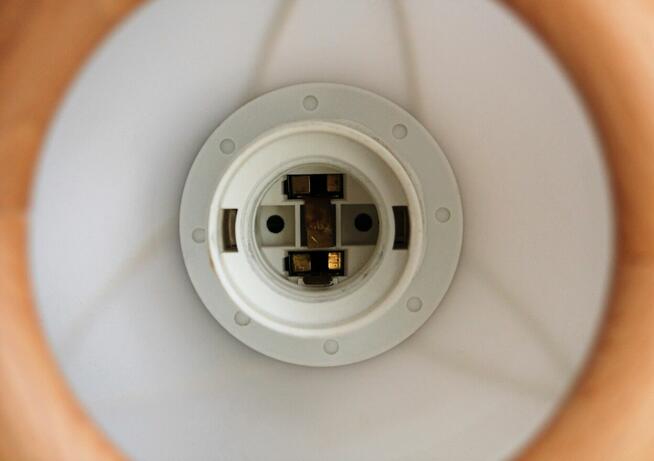 Lampa marynistyczna drewniana kinkiet koło sterowe drewno