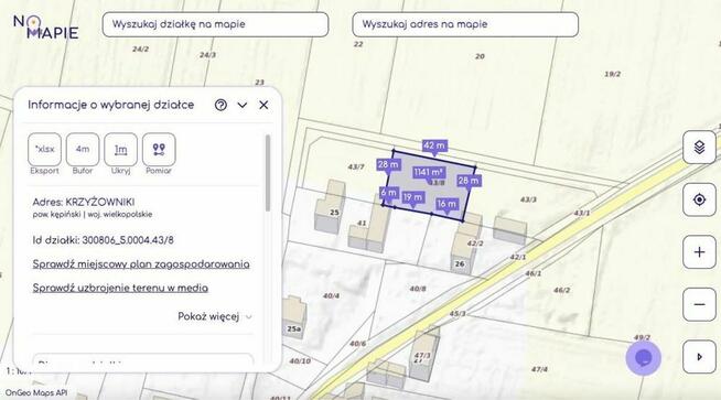 Dzialka budowlana 1270 m’