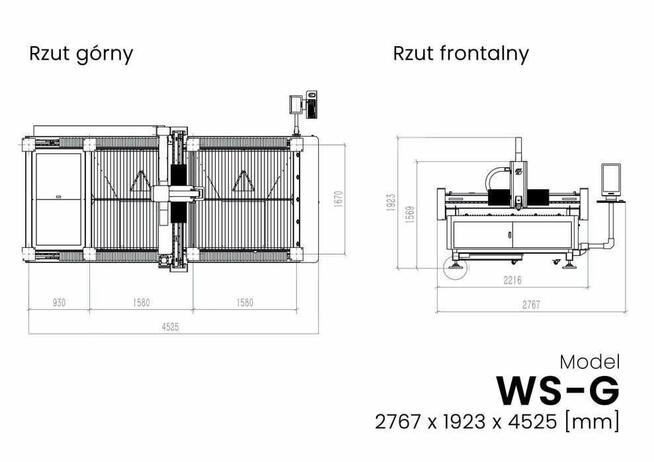 Laser Fibrowy do cięcia metalu, CNC Ploter 2513G Weni 1500W