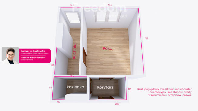 Kawalerka 26,2 m², parter, Stalowa Wola