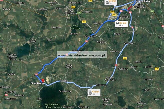 Działki budowlane w Chwałkowie