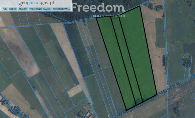 Kompleks trzech dużych działek rolnych 19,64 ha