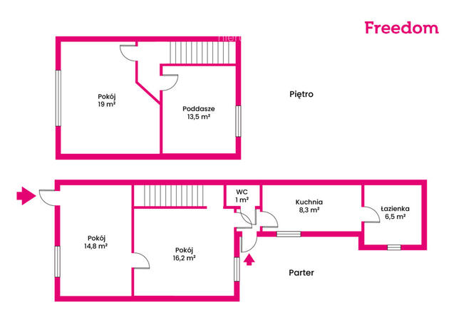 Mały dom w zabudowie szeregowej
