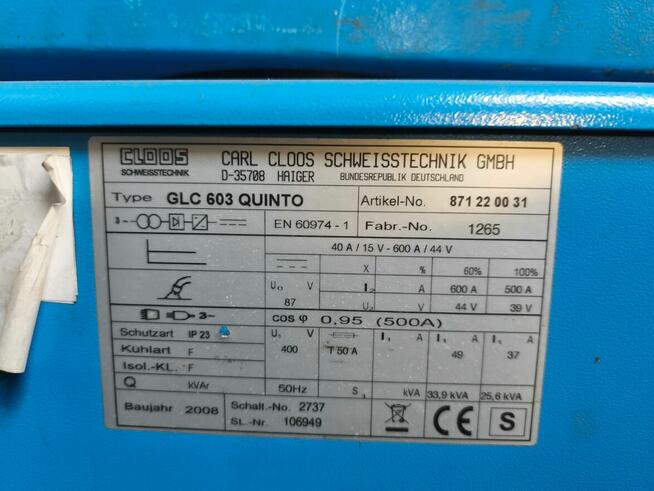 SPARAWKA CLOOS GLC 603 QUINTO