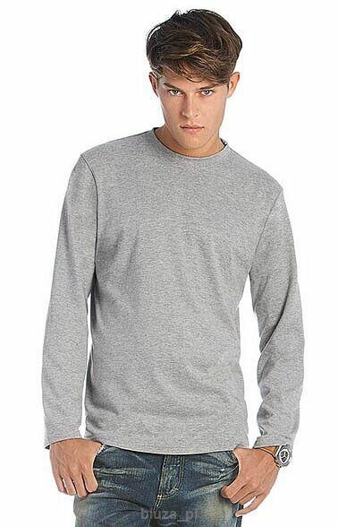 Bawełniany T-SHIRT z długim rękawem longsleeve czarny B&C