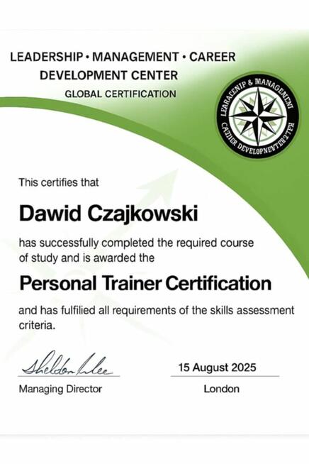 Trener personalny Białystok - Dawid Czajkowski 888 663 001