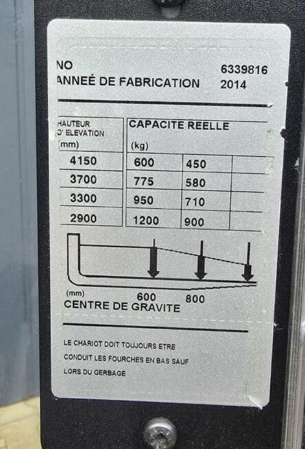 Używany paleciak elektryczny BT SWE 120 Triplex 4,15 widłowy