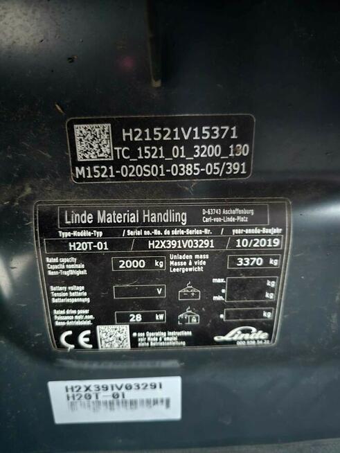 LINDE H20T-01 import Niemcy rok 2019