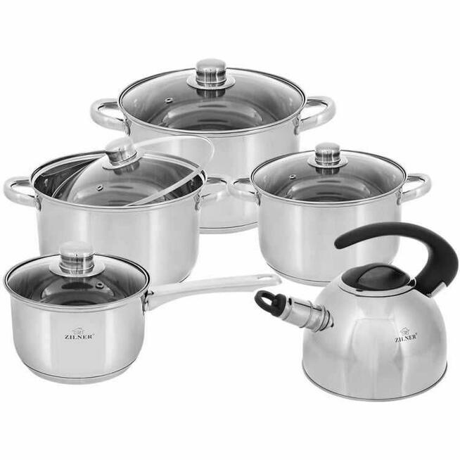 Garnki ze stali Zilner ZL 8077 indukcja czajnik 2.5L