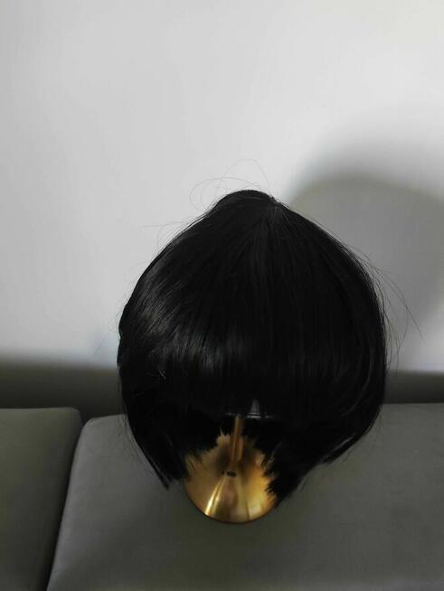 Peruka Czarna Dla Kobiet Damska włosy z grzywką ciemne 44