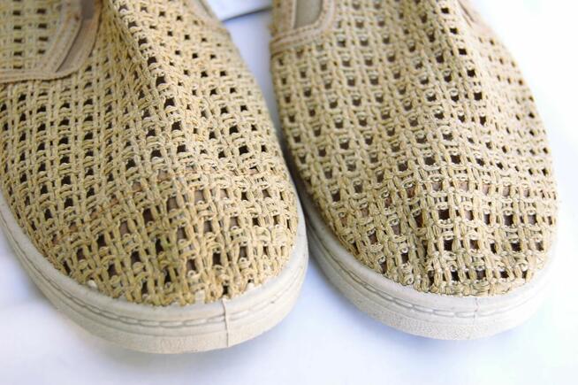 Półbuty z siatki, tenisówki męskie khaki beż r.46 Fratellon