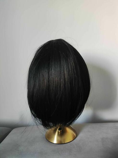 Peruka Czarna Dla Kobiet Damska włosy z grzywką ciemne 44