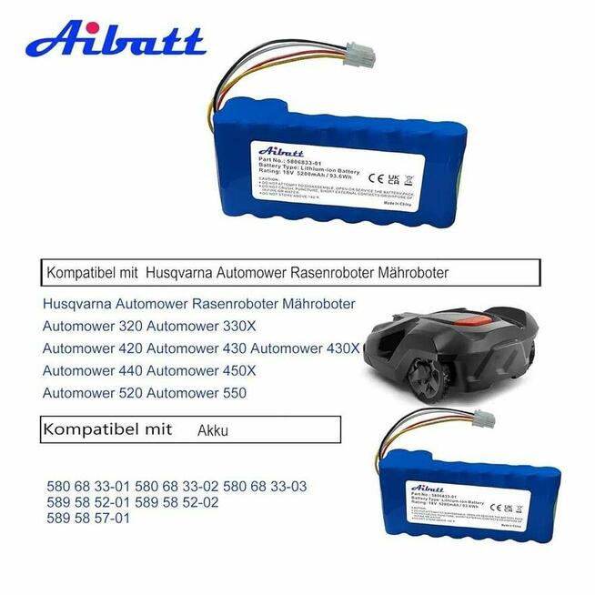 Akumulator Bateria do kosiarki robota koszący Husqvarna 18V