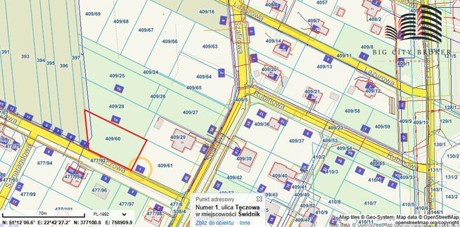 Działka budowlana Świdnik, Tęczowa