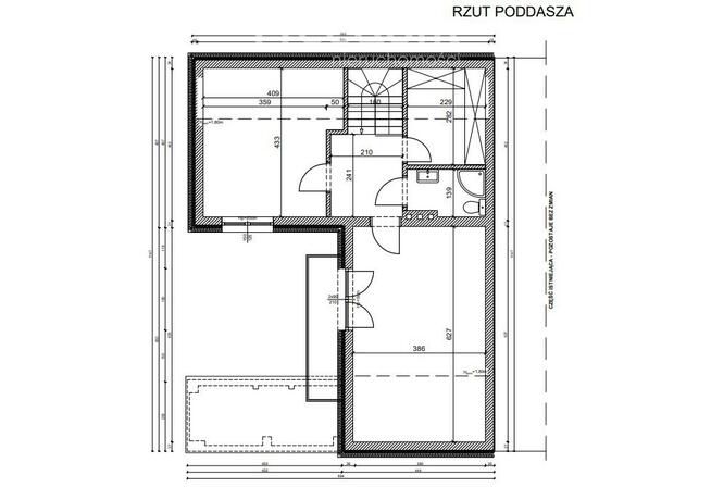 Dom w Szczercowie przy rzece z projektem rozbudowy