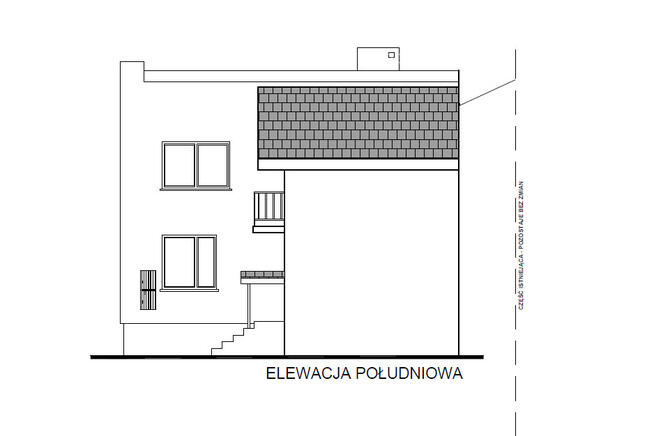Dom w Szczercowie przy rzece z projektem rozbudowy
